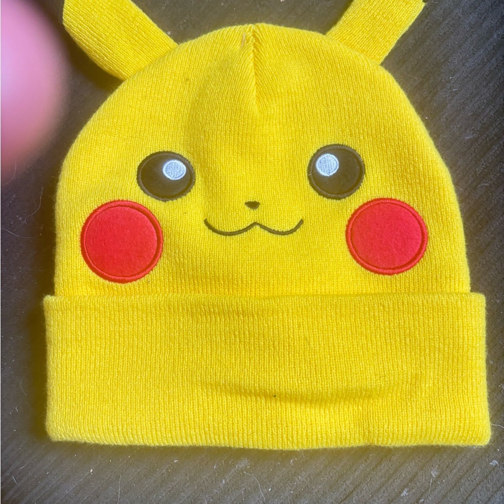 Yellow Pikachu Knit Beanie